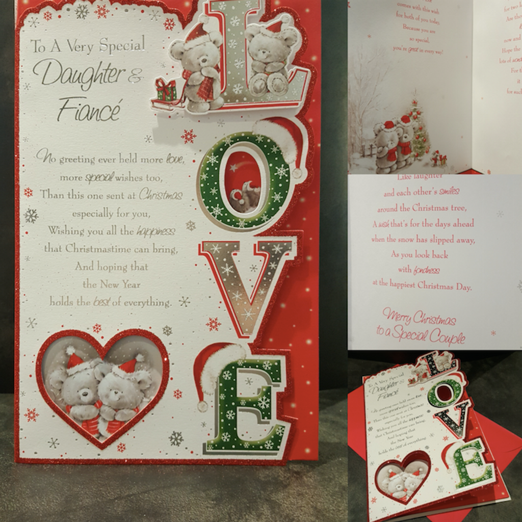 daughter fiancé large christmas card