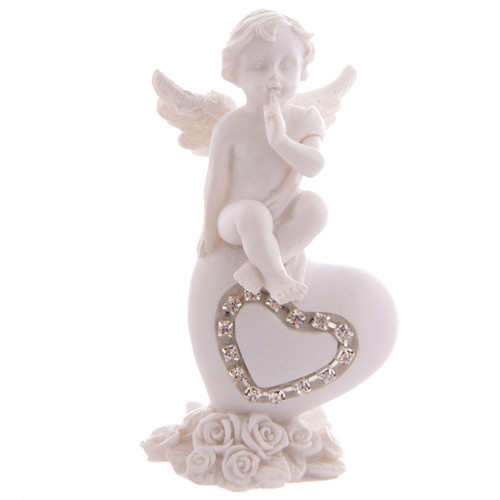 Cherub On Crystal Heart