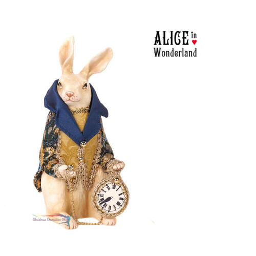 Rabbit Holding Clock Table Display