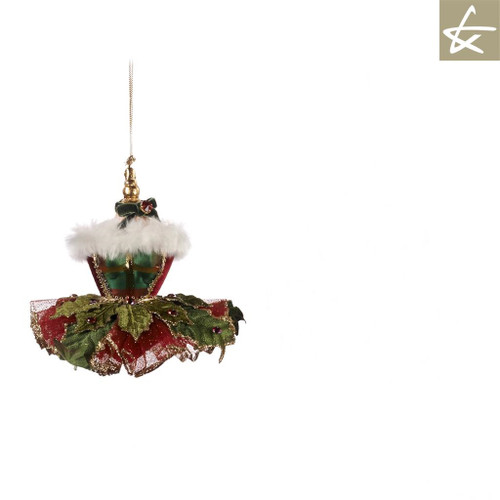 Katherine's Collection Holly Dress Christmas Tree Ornament