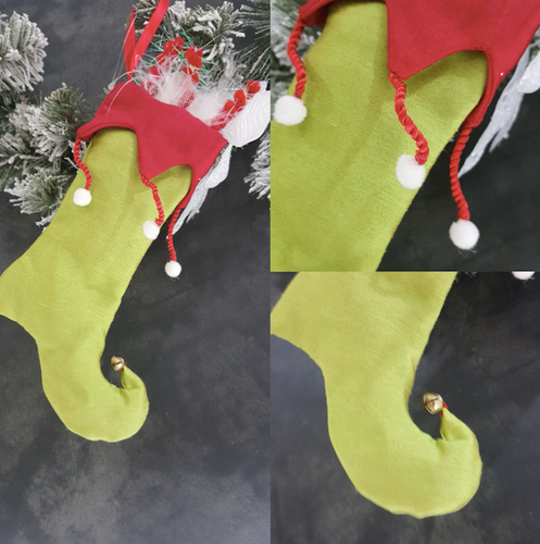 Christmas Elf Tree Stocking Display