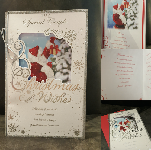 Beautiful Large Christmas Card Special Couple