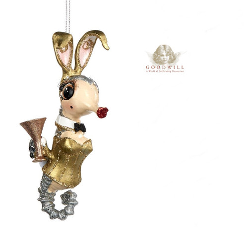 GATSBY BUNNY SEAHORSE GLD 15CM