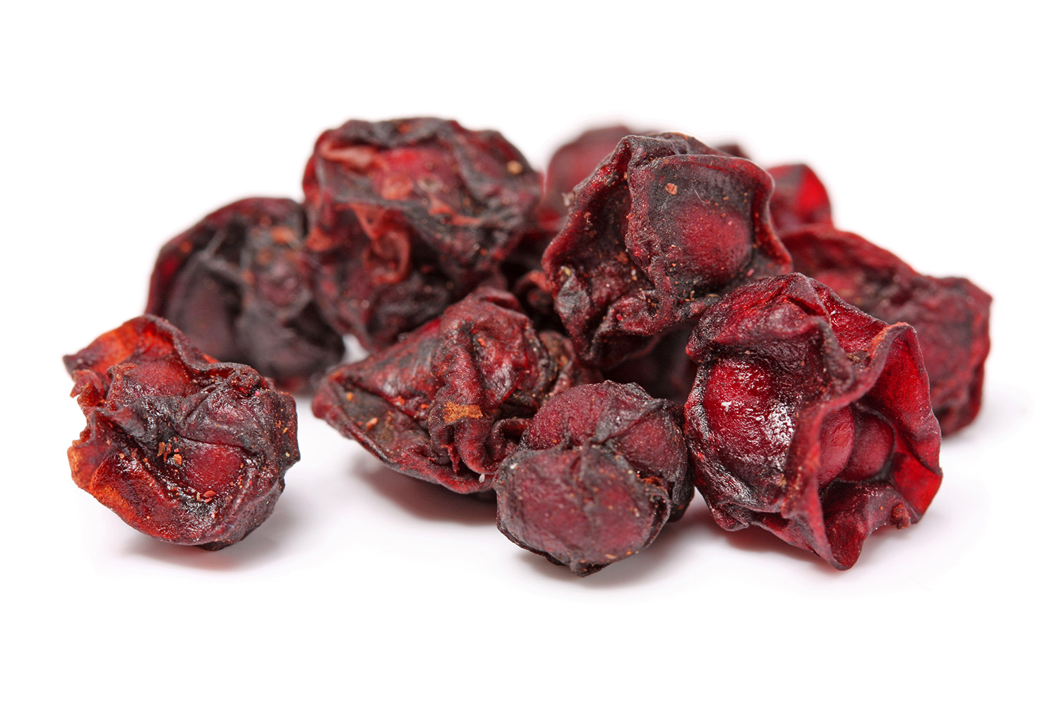 Schisandra Berries on a white background