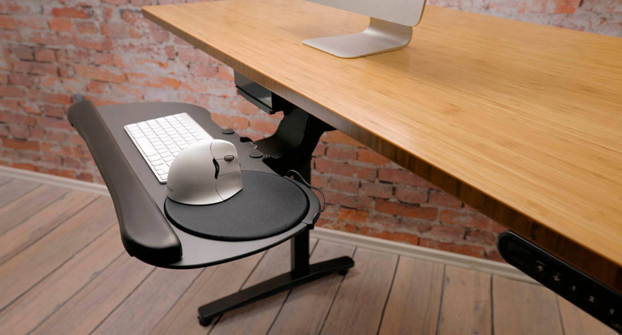 Large Keyboard Tray Uplift Desk Sliding Mouse Catcher And Cord Manager Can Be Switched From Right To Left