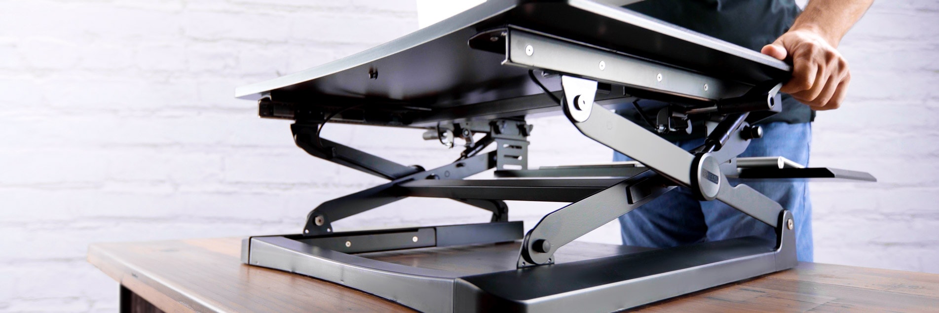 build your own adjustable standing desk converter