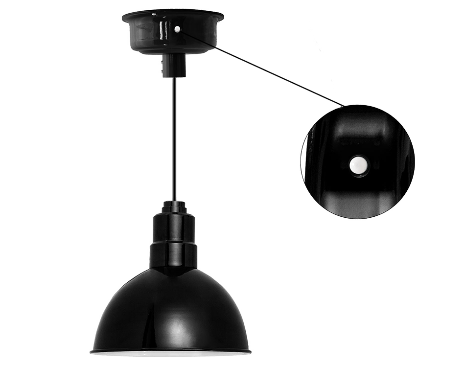 Motion sensored led barn pendant