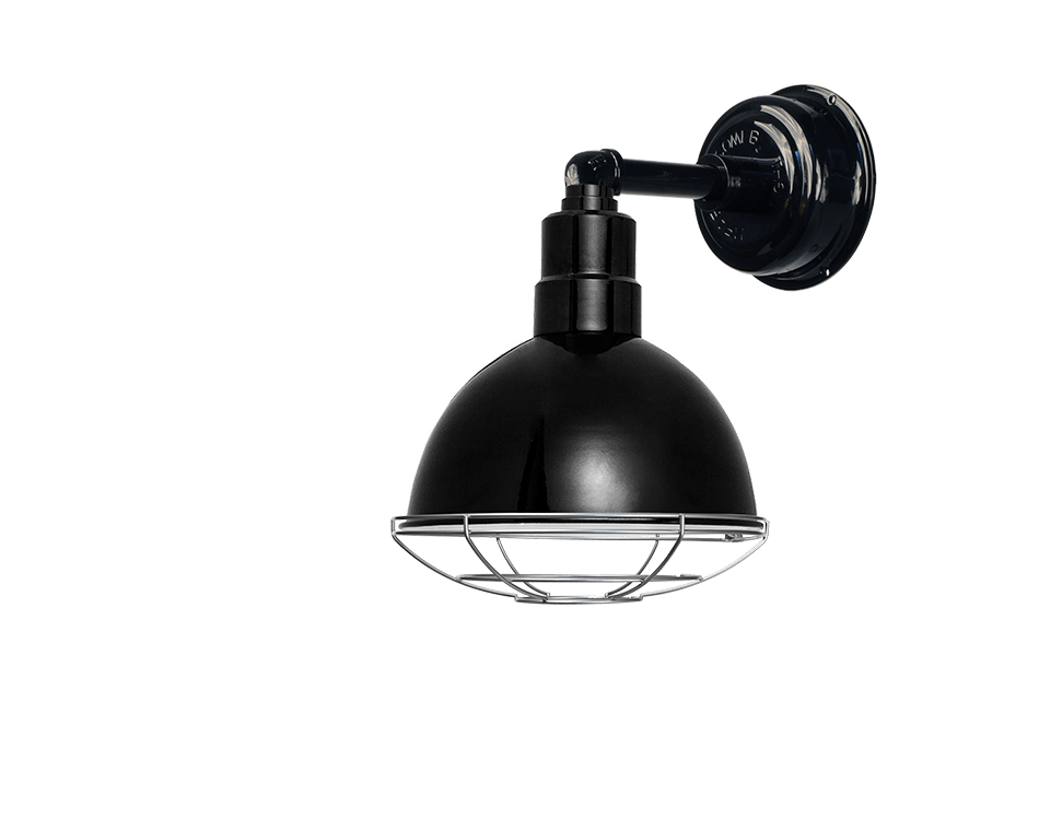 blackspot barn sconce with cage