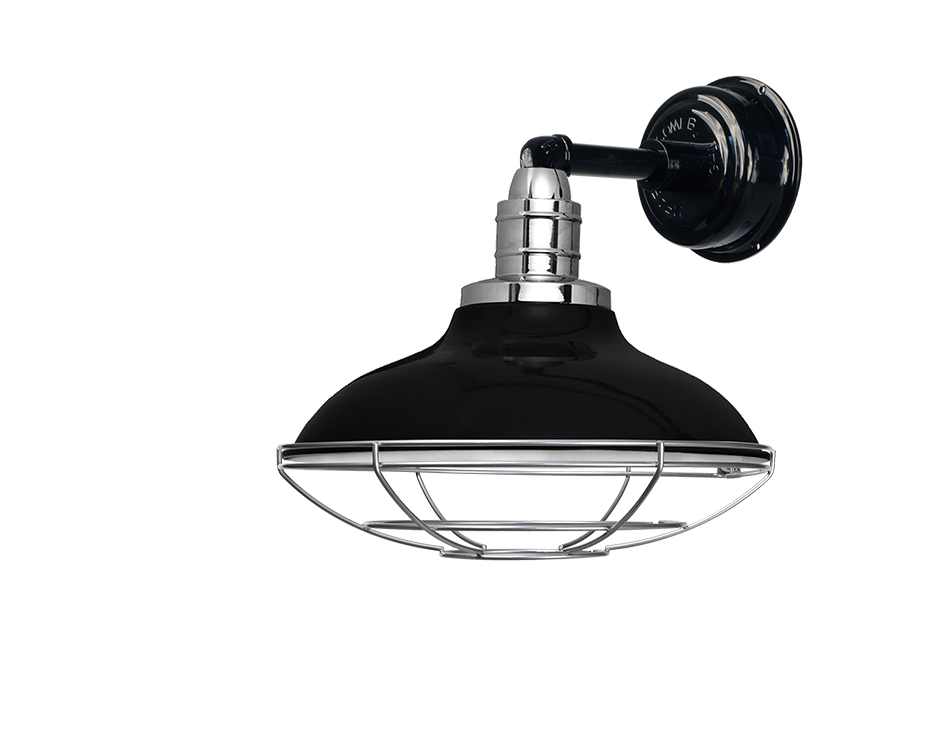 peony barn sconce with cage