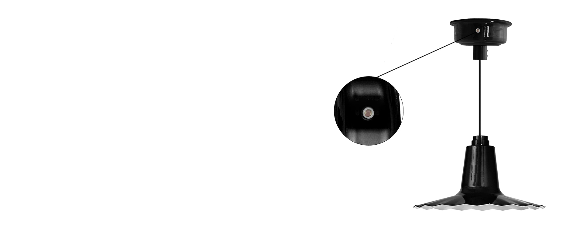 Customizable Iris Indoor LED Barn Pendant Light photocell
