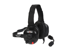 FireCom #UH-51S Under-helmet wired headset with one slotted dome. Full duplex intercome and PTT radio transmit
