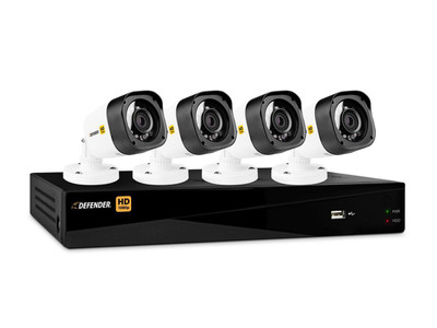 Defender 4 Channel DVR Featuring 4 Bullet Cameras