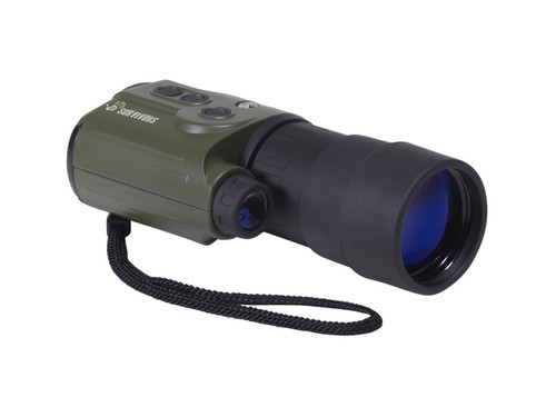Set Your Sight to Record  When you need to clearly see your target out in the field, this monocular from 12 Survivors is the tool to reach for. Lightweight and compact, the unit operates on just two AA batteries. The battery power provides you with 10 hours of viewing at 5x magnification. If you need to use the built-in IR illumination, you'll get six hours of solid performance without having to replace the batteries. The monocular will record for three continuous hours without any need for battery replacement. This hardworking monocular operates at temperatures ranging from 14 to 113 degrees Fahrenheit, allowing you to take them with you on late fall or early winter hunting excursions or to monitor your property at any time of the year.  This monocular can be carried or mounted onto a tripod for recording and surveillance. After recording your target with this digital monocular, you can then use its USB port and connect a USB cord to view the images on your home computer or laptop. O