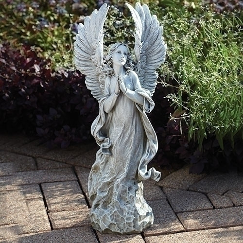 21 praying angel with open wings garden statue holy land art