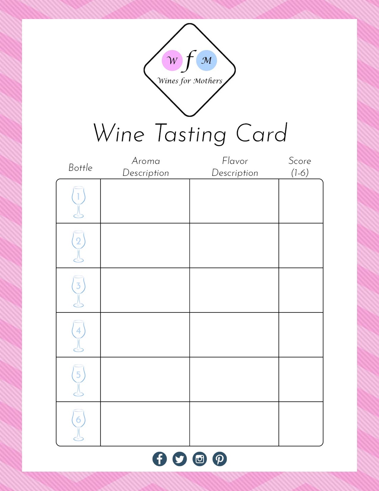 Wine Tasting Cards Printable Printable Word Searches