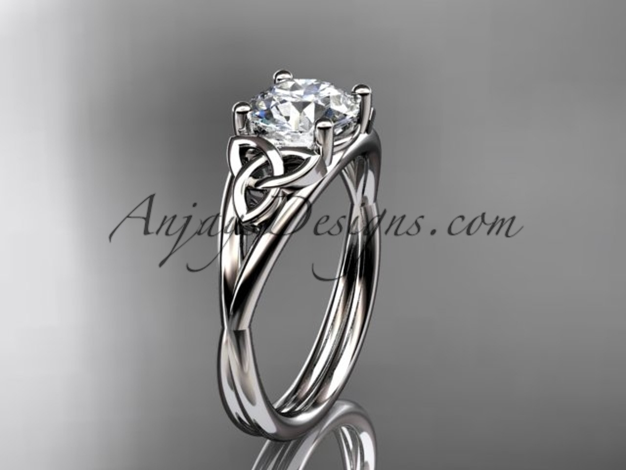 platinum celtic trinity knot wedding ring engagement ring