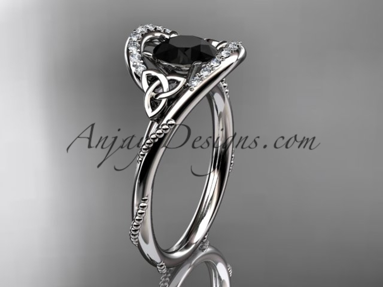 platinum diamond celtic trinity knot engagement ring wedding ring