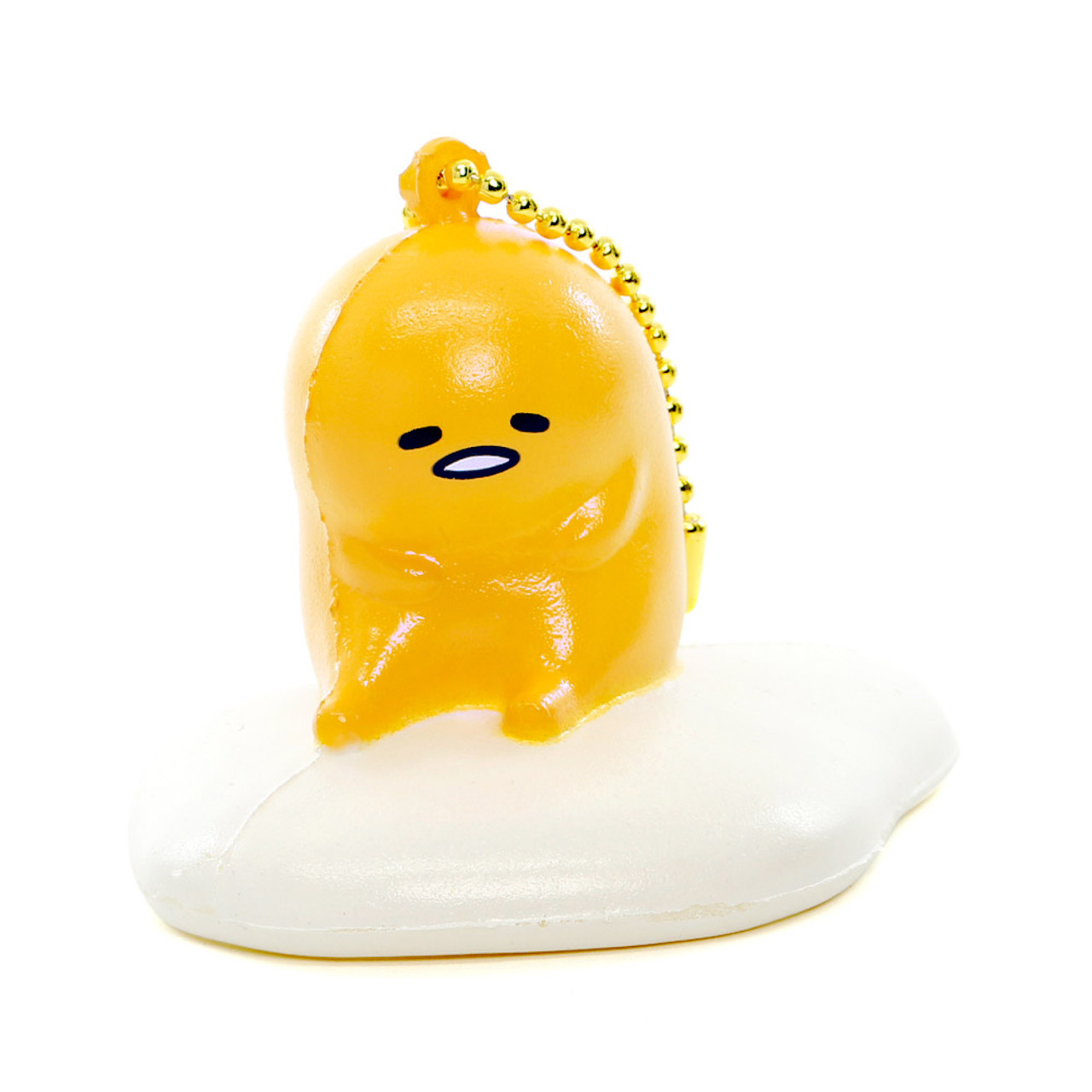 Sanrio Gudetama Lazy Egg Mascot Sitting Model Soft Squishy Charms Cellphone Charms