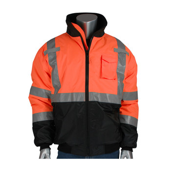 ANSI CLASS 3 SAFETY BOMBER JACKET BLACK BOTTOM ANSI CLASS 3 SAFETY BOMBER JACKET BLACK BOTTOM