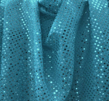 3MM Sequins on A/Knit Solid Turquoise 3MM Sequins on A/Knit Solid Turquoise