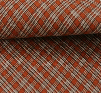 Stretch Plaid Orange/Brown Stretch Plaid Orange/Brown