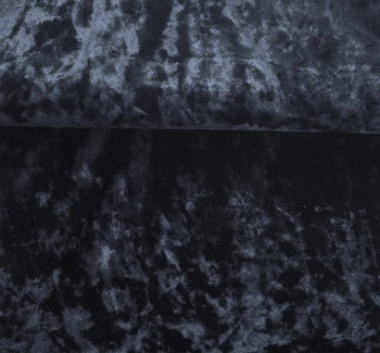 Stretch Velvet Crushed Black Width 58/60" Stretch Velvet Crushed Black Width 58/60"