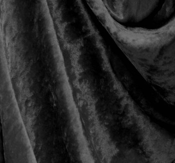 Crushed Panne Velour Black Crushed Panne Velour Black