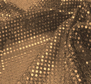 3MM Sequins on A/Knit Black/Gold 3MM Sequins on A/Knit Black/Gold