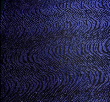 Metallic Jacquard Swing Knit Black/Royal Width 58/60" Metallic Jacquard Swing Knit Black/Royal Width 58/60"