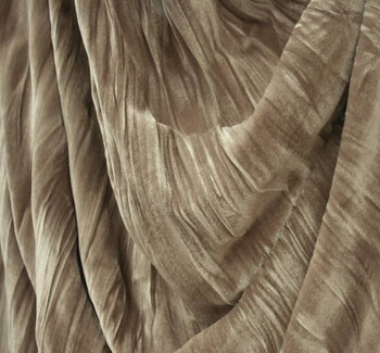 Stretch Velvet Crushed Pleated Dirty Grey Stretch Velvet Crushed Pleated Dirty Grey