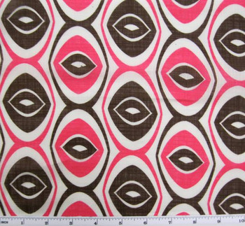 Cotton Voile Print 7M342 Chocolate/Hot Pink Cotton Voile Print 7M342 Chocolate/Hot Pink