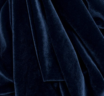 Stretch Velvet Solid Navy Width 58/60" Stretch Velvet Solid Navy Width 58/60"
