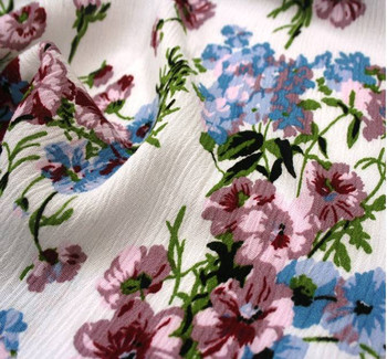 Rayon Crepon 1D704 Ivory Mauve Rayon Crepon 1D704 Ivory Mauve
