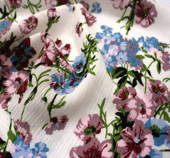 Rayon Crepon 1D704 Ivory Mauve Rayon Crepon 1D704 Ivory Mauve