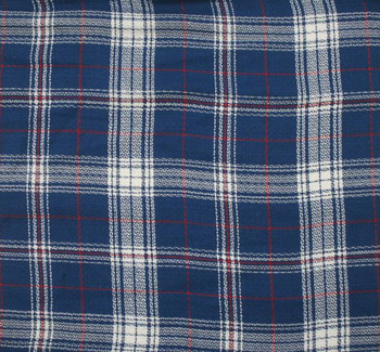 Rayon Yarn Dyed Plaid 1D993 Royal White Red Rayon Yarn Dyed Plaid 1D993 Royal White Red