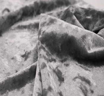 Stretch Velvet Crushed Grey Stretch Velvet Crushed Grey