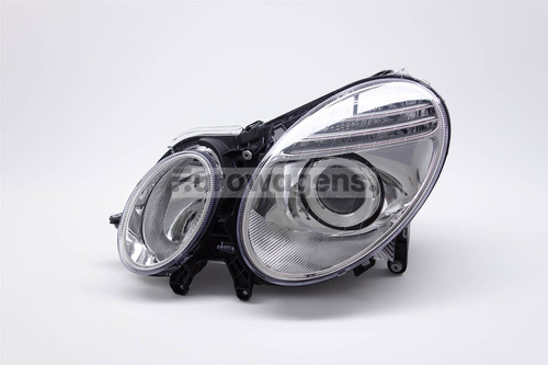 Headlight left chrome Mercedes E Class W211 06-08