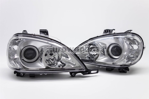 Chrome headlights set Mercedes-Benz ML W163 98-01