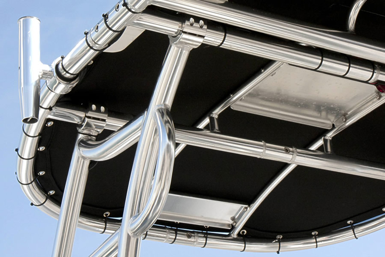 SG600 Folding TTop for Center Console Boats by Stryker Anodized Finish