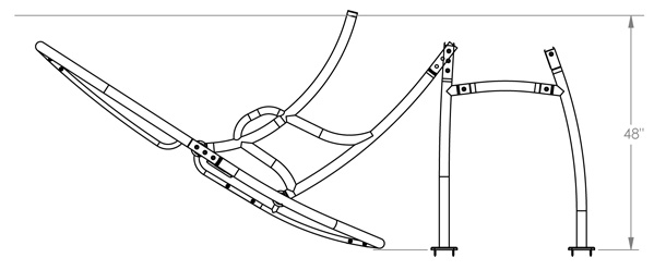 Stryker SG600 t-top folding dimensions