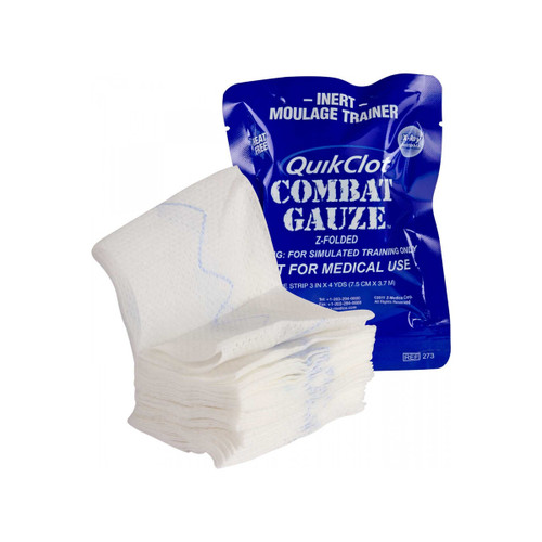 QuikClot® Combat Gauze LE™ Soft, white, sterile, nonwoven 3” by 4 yds