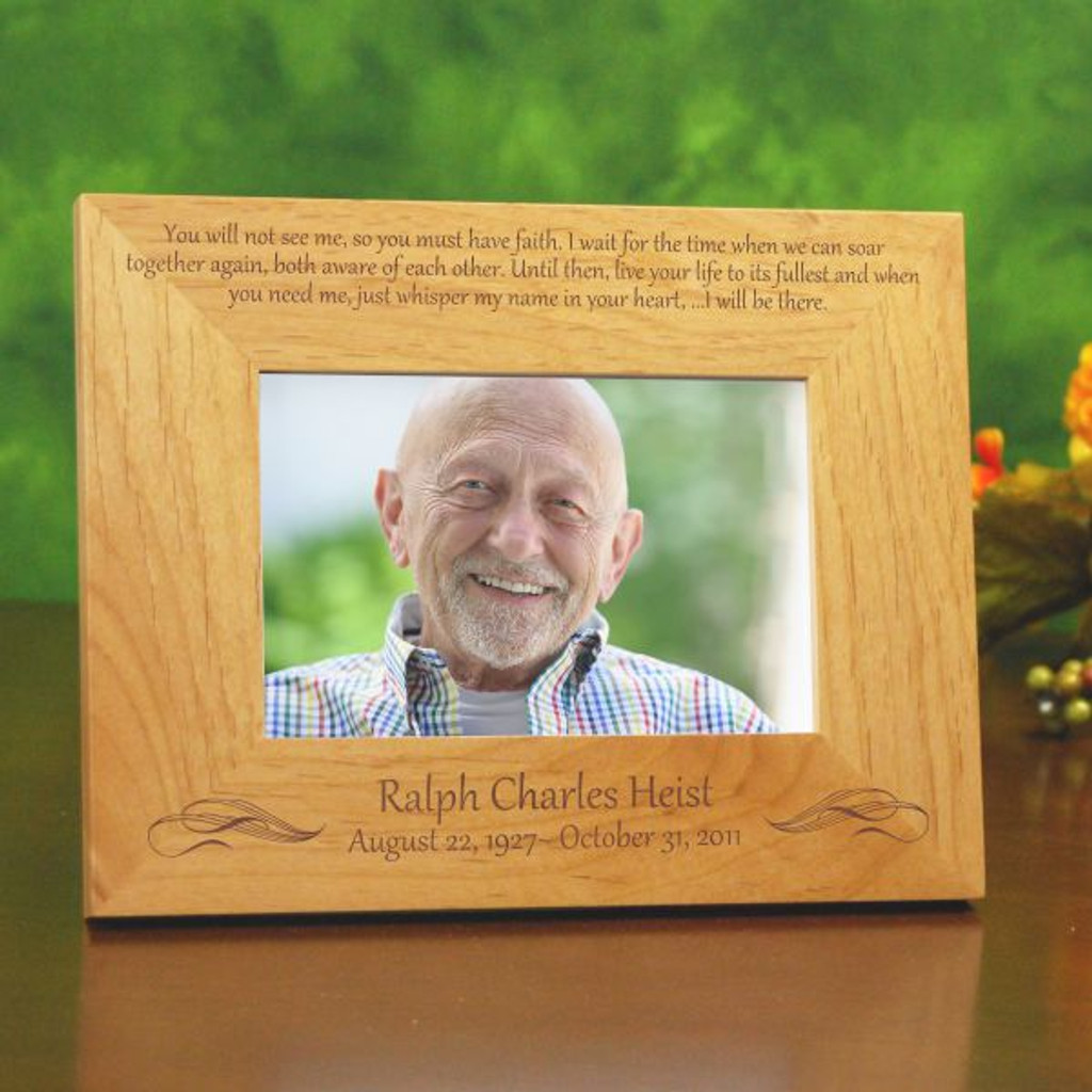 engraved wood picture frames together again memorial frame