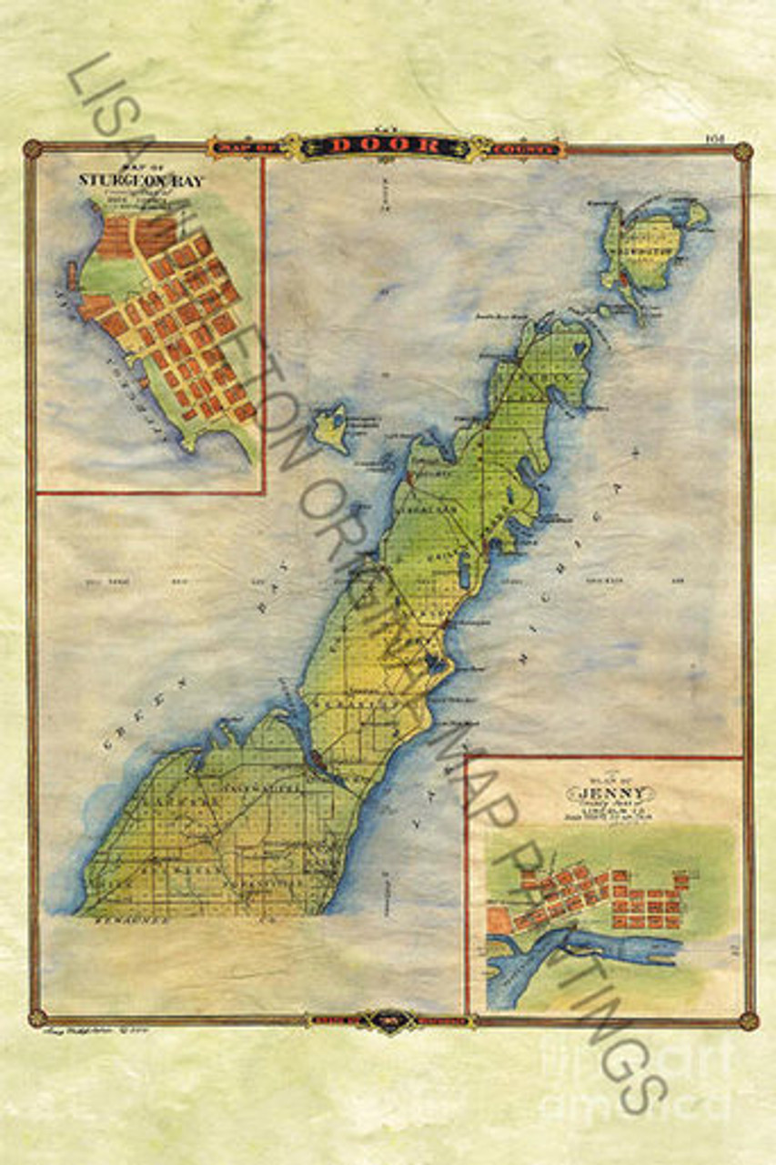 It is a picture of Massif Door County Map Printable It is a graphic of Massif Door County Map Printable