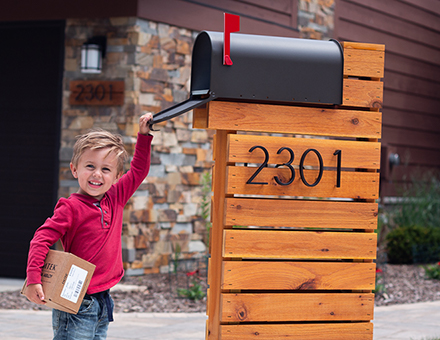 Fun packages in our Modernist Mailbox Fun packages in our Modernist Mailbox