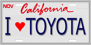 1/10 SCALE LICENSE PLATE FOR RC CAR * I LOVE TOYOTA * 1/10 SCALE LICENSE PLATE FOR RC CAR * I LOVE TOYOTA *