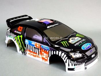 1/10 RC Car BODY Shell FORD FOCUS Rally KEN BLOCK Monster DC's Gymkhana 190MM 1/10 RC Car BODY Shell FORD FOCUS Rally KEN BLOCK Monster DC's Gymkhana 190MM
