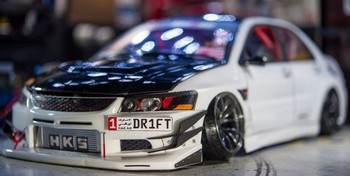 1/10 RC Car Body Shell MITSUBISHI EVOLUTION EVO DRIFT W/ Light Bucket -UNPAINTED 1/10 RC Car Body Shell MITSUBISHI EVOLUTION EVO DRIFT W/ Light Bucket -UNPAINTED