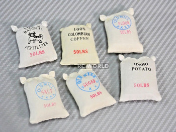 RC 1/10 Scale Accessories 50 POUND BAGS BURLAP Sacks Set (6 pcs) RC 1/10 Scale Accessories 50 POUND BAGS BURLAP Sacks Set (6 pcs)