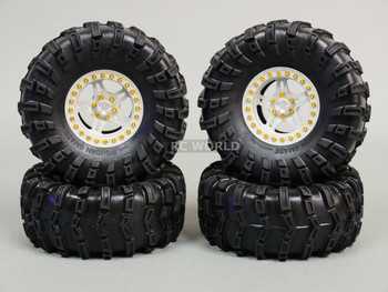 RC 1/10 Truck Wheels 2.2 ROCK CRAWLER Aluminum BEADLOCK Rims W/ Gmade Tires RC 1/10 Truck Wheels 2.2 ROCK CRAWLER Aluminum BEADLOCK Rims W/ Gmade Tires