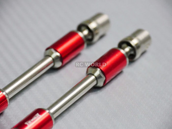 Axial SCX10 Hardened RED STEEL (2) DRIVE SHAFTS Rock Crawler RED Axial SCX10 Hardened RED STEEL (2) DRIVE SHAFTS Rock Crawler RED